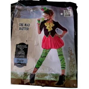 Mad Hatter Costumes Junior Large 11-13 Girls Dress Up Set 378 Purple Halloween